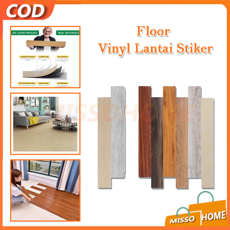 Floor Vinyl Lantai Stiker / Lantai kayu parquet Dengan / Vinyl Stiker Lantai Kayu / Vinyl Lantai Pre
