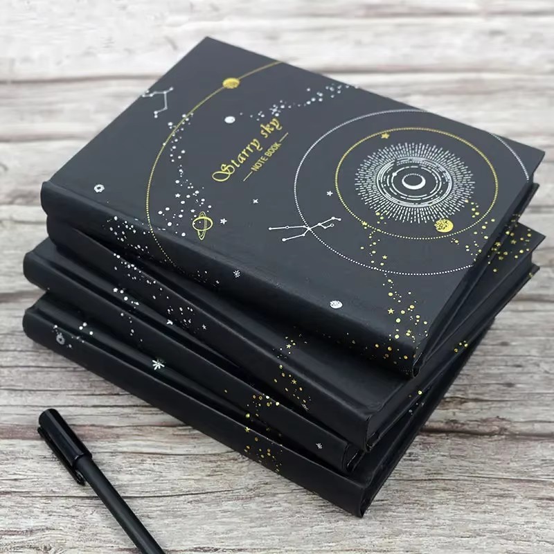 

128 Sheets 130*185mm All Black Inner Pages Graffiti Hand Book Creative DIY Hand-Painted Diary Black Kraft Notebook Black Paper