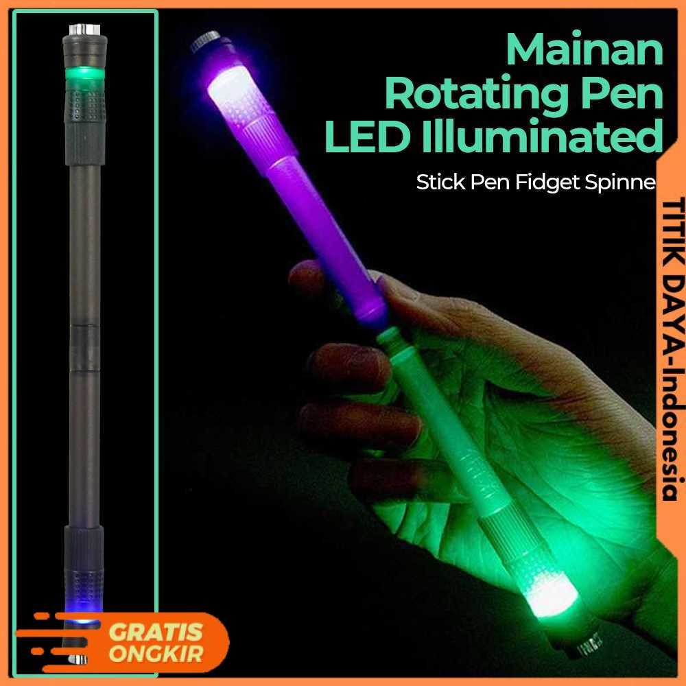 

WePick Mainan Rotating Stick Pen Fidget Spinner LED Illuminated 22cm - WP02 [TITIKDAYA]