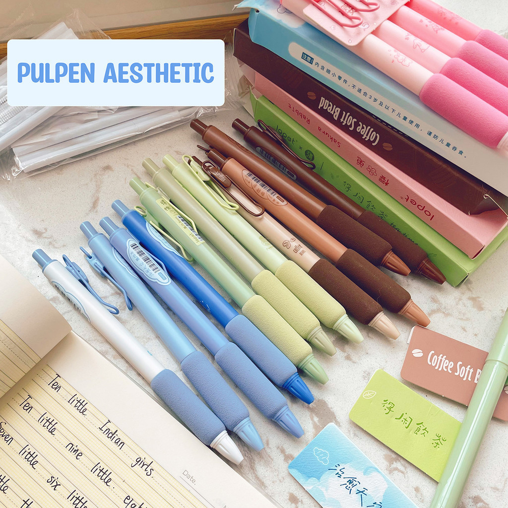 

SURABAYA Winzige Pulpen Set Lucu Pulpen Mekanik isi 4pcs Bolpoin Gel 0.5mm pena gel pen pink school stuff Pena Pen Pencet