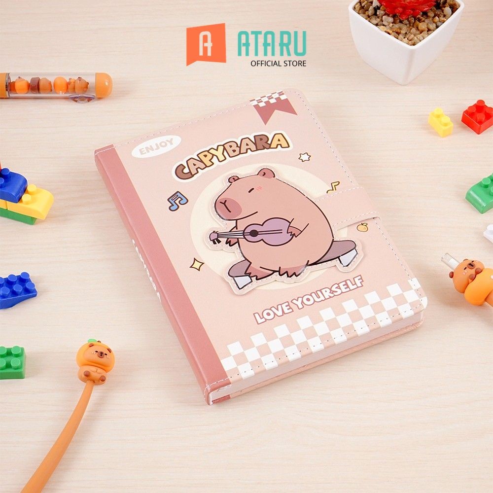 

Ataru Notebook Musical Capybara - Pink Buku Tulis Catatan Diary Weekly Planner Agenda Journal Perlengkapan Alat Tulis
