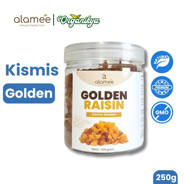 

ALAMEE Kismis Golden Raisin Cemilan Buah Kering Sehat Rendah Kalori Raisin Simin RAISINS 250gr organikya
