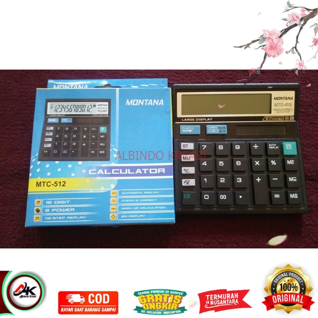 

[ATR] Kalkulator Montana MTC-512 12 Digit 2 Power