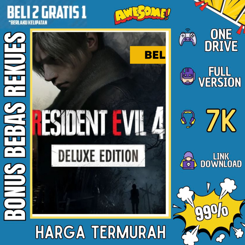 RESIDENT EVIL 4 2023 REMAKE DELUXE EDITION - GAME PC - GAME LAPTOP - PC GAMES - BELI 2 GRATIS 1 - OR