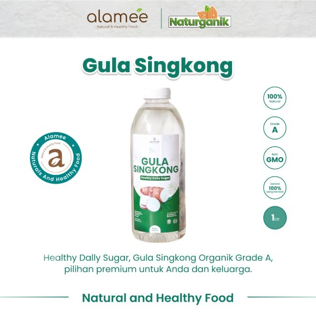 

ALAMEE Gula Singkong Organik Cair Rendah Kalori Sweetener Fructose Gluten Free 1000ml Naturganik