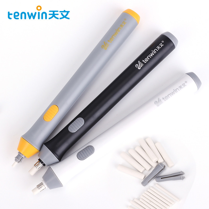 

Tenwin Adjustable Electric Rubber Eraser With Rubber Refills Battery Power For Sketch Drawing Erasing School Stationery Supplies
