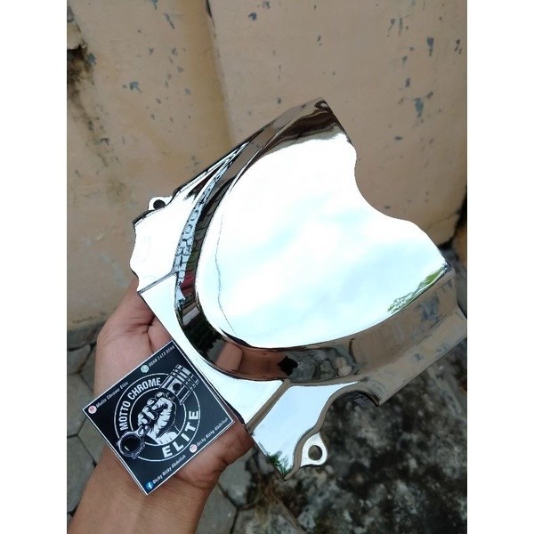 [CHROME] Cover tutup gear depan Gir depan Honda Tiger lama tilas tilam ori