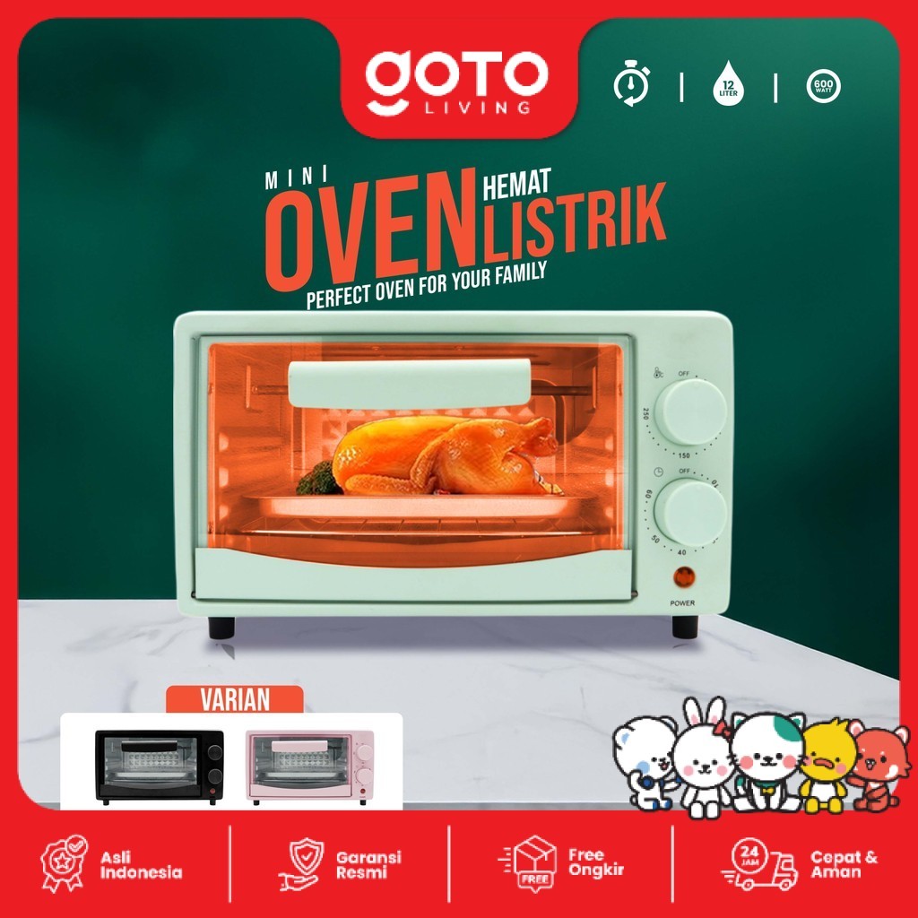 Goto Akira Oven Listrik Mini 12L - Pemanas Makanan Praktis