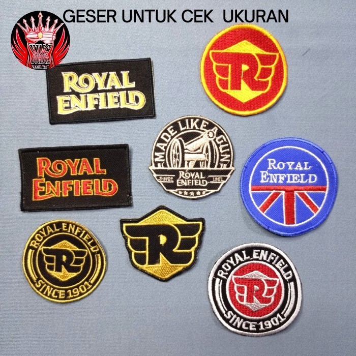Patch bordir,Patch ukuran Kecil,emblem bordir,logo bordir royal enfiel