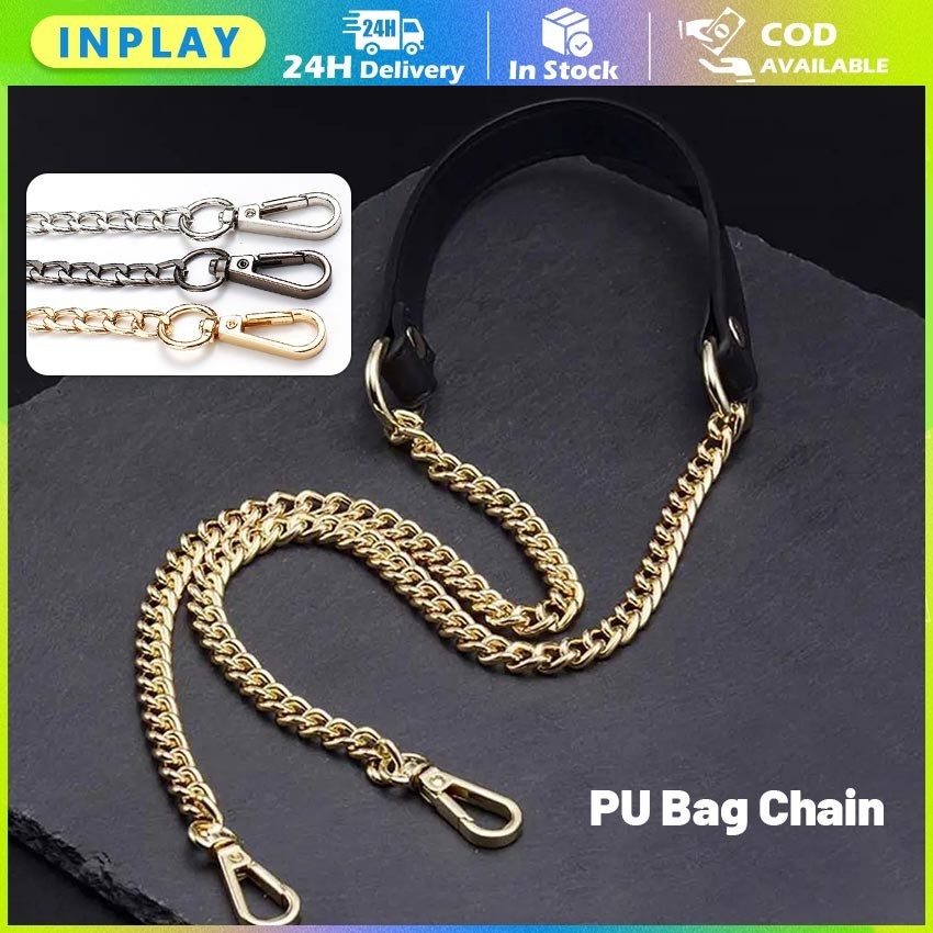 120CM Tali Bahu Tas Kulit Rantai Tiga Warna / Rantai Tas Selempang Kulit PU