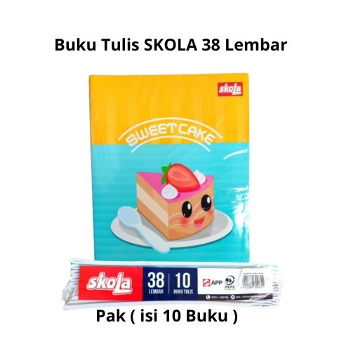 

Buku Tulis SKOLA 38 Lembar Isi 10 Buku Ukuran Buku Tulis Biasa Quarto - Pak- SHAGB