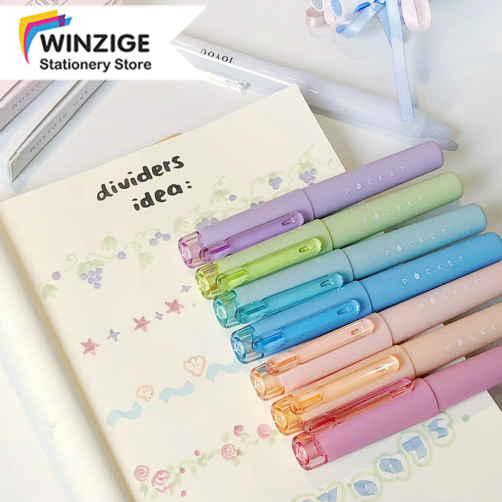 

Winzige Set 4pcs Highlighter Stabilo Pastel Spidol Warna Warni Morandi Highliter Lucu Journal Marker Pen Alat Tulis Stationery