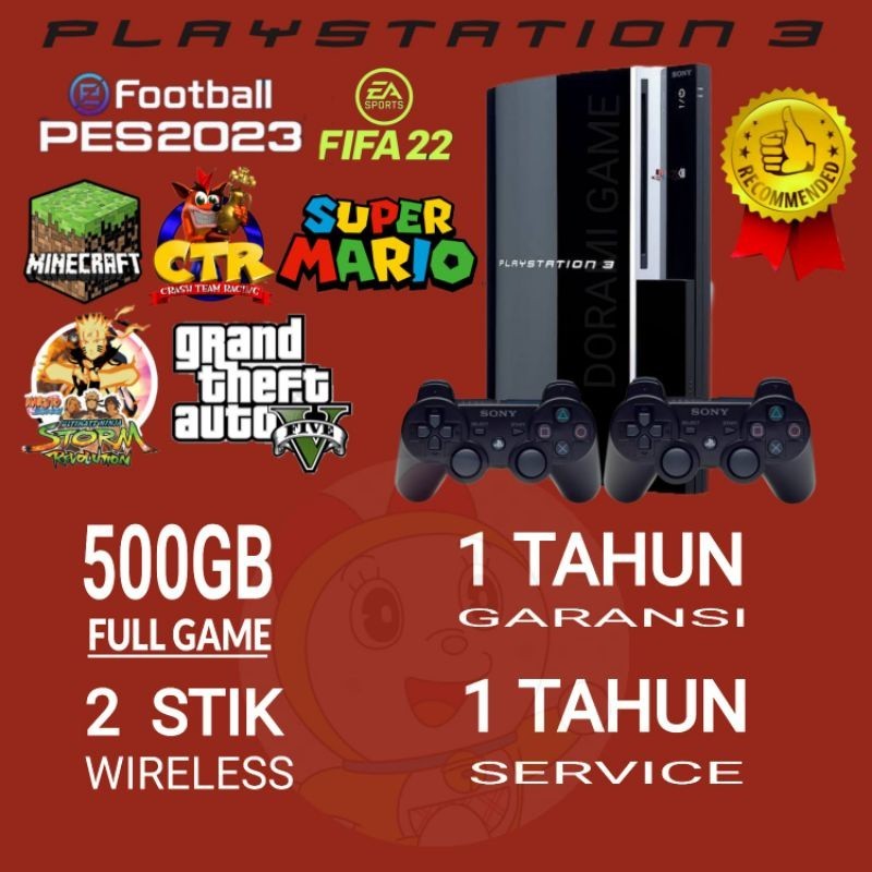 PS3 FAT 500 GB CFW MULTIMAN FULL GAME TERBARU