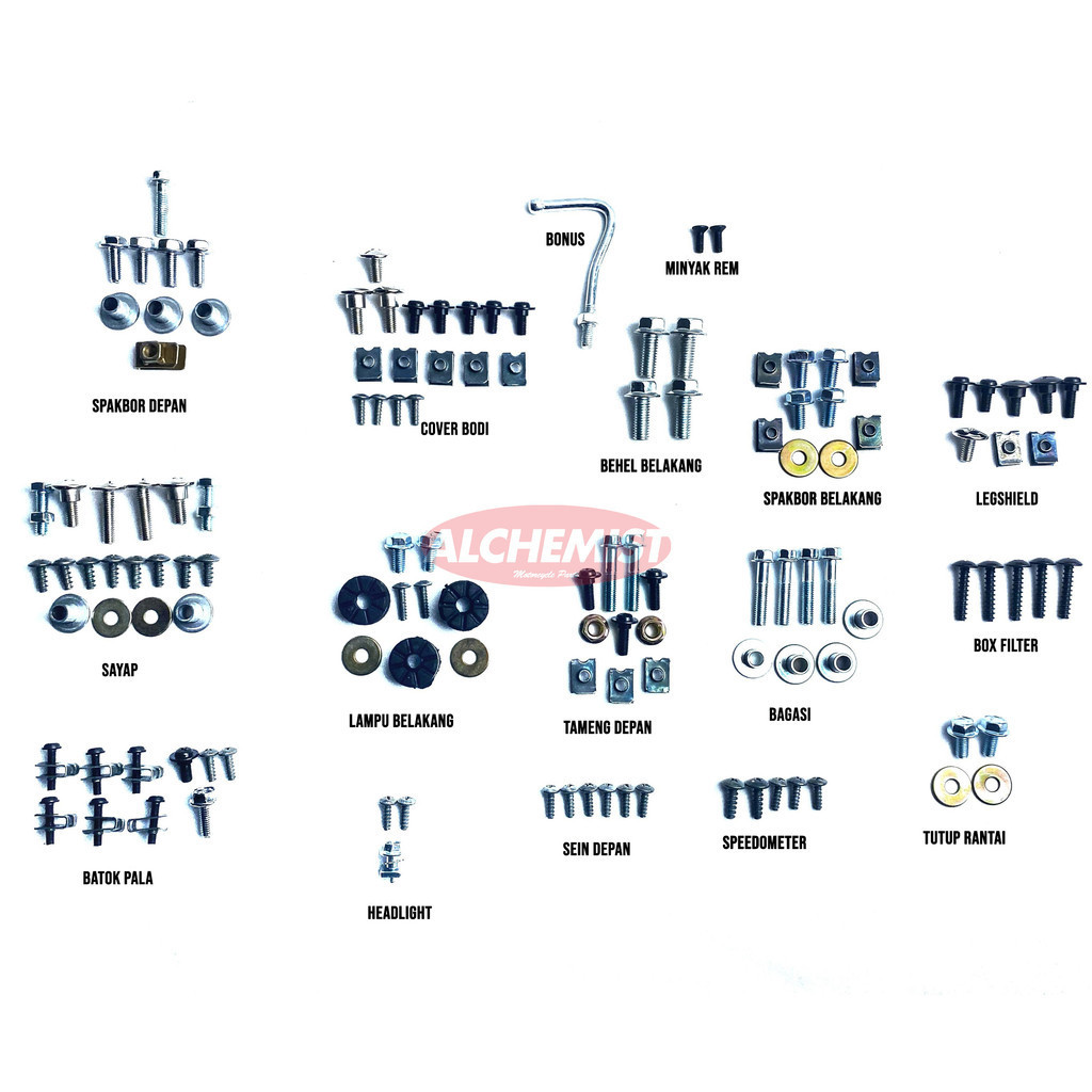 Baut Motor COD Baut Supra Fit S Fullset / Baud Honda Supra Fit S Fullset Fullbody / Baut Baud Honda 