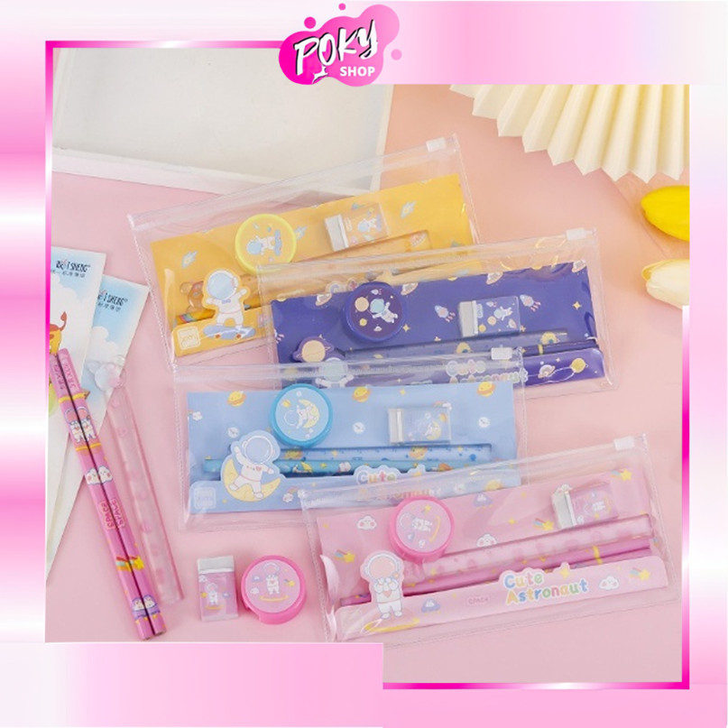 

POKY - S5942 Alat Tulis Set Mini Stationary / Set Alat Tulis 5 In 1 Karakter / Warna-Warni Astronot Stationary / Set Alat Tulis