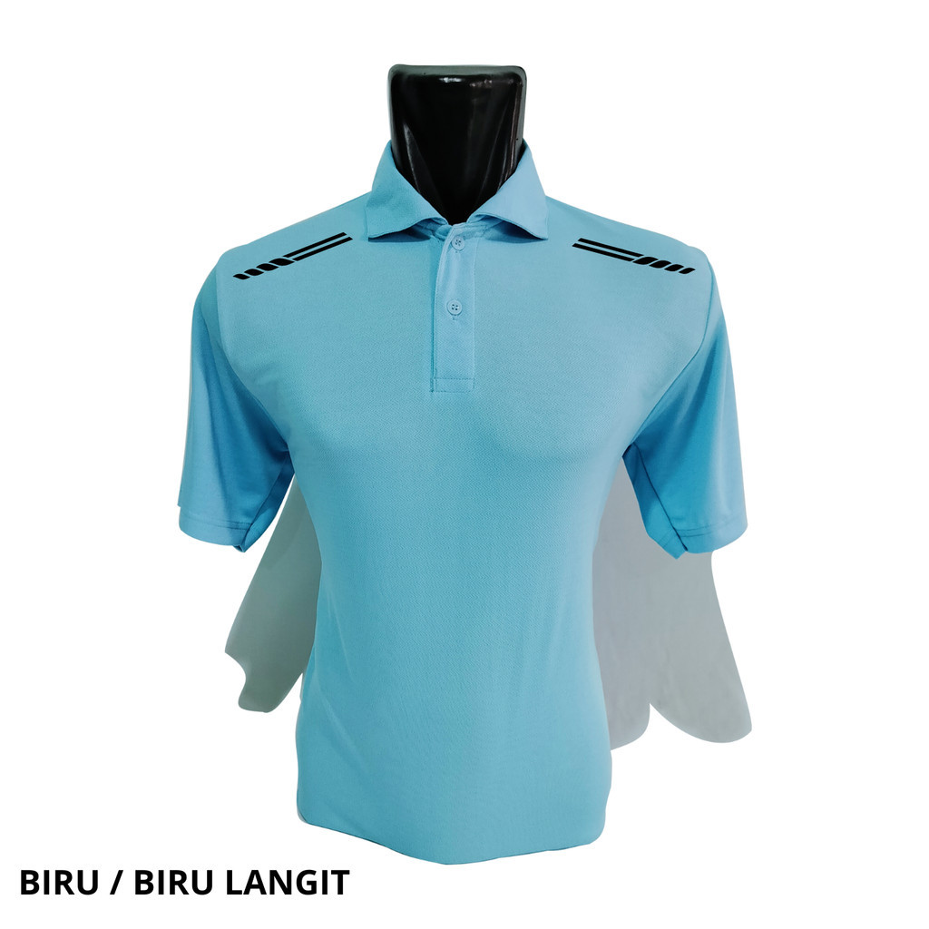 VOLNEX Sport Baju Olahraga Pria dewasa Jumbo Poloshirt Kerah Dry fit Badminton Running PL004