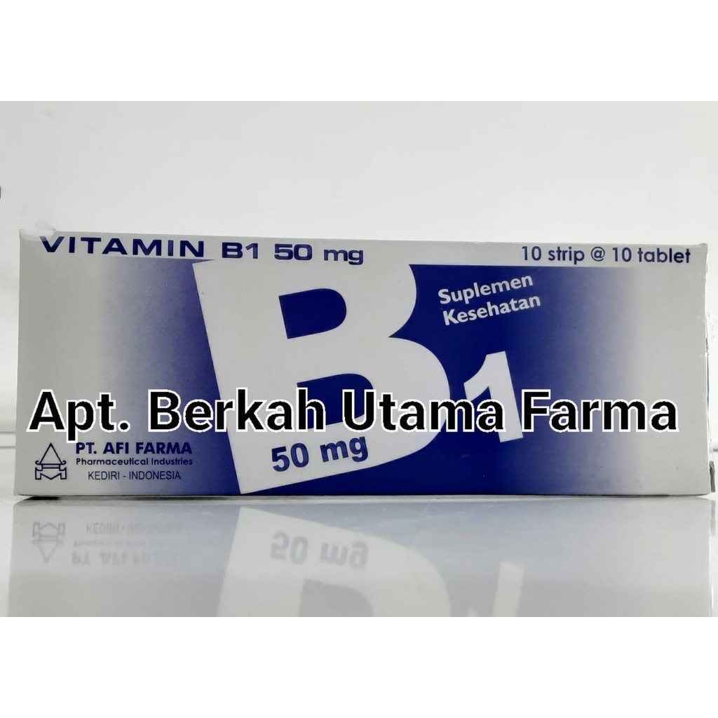 Vitamin B1 50 Mg Box Isi 100 Tablet ( afi farma )