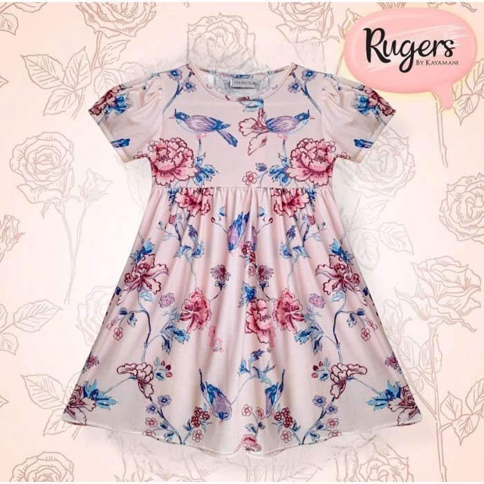 By Kayamani - Dress Anak Perempuan - animation flower