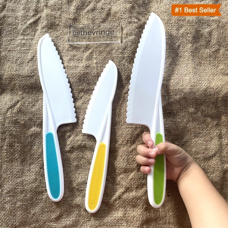 Pisau Anak Set isi 3 Kids Knives / Plastic Knife Pisau Dapur Anak