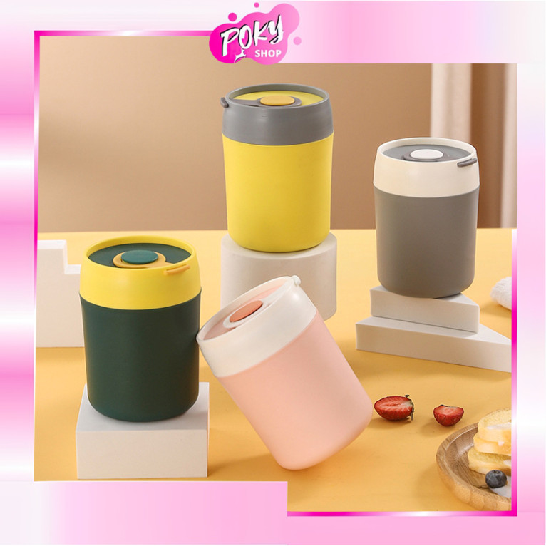 POKY - 6179 Termos Soup Mini Portable / Termos Makanan Tahan Panas / Tempat Termos Sup Anti Tumpah /