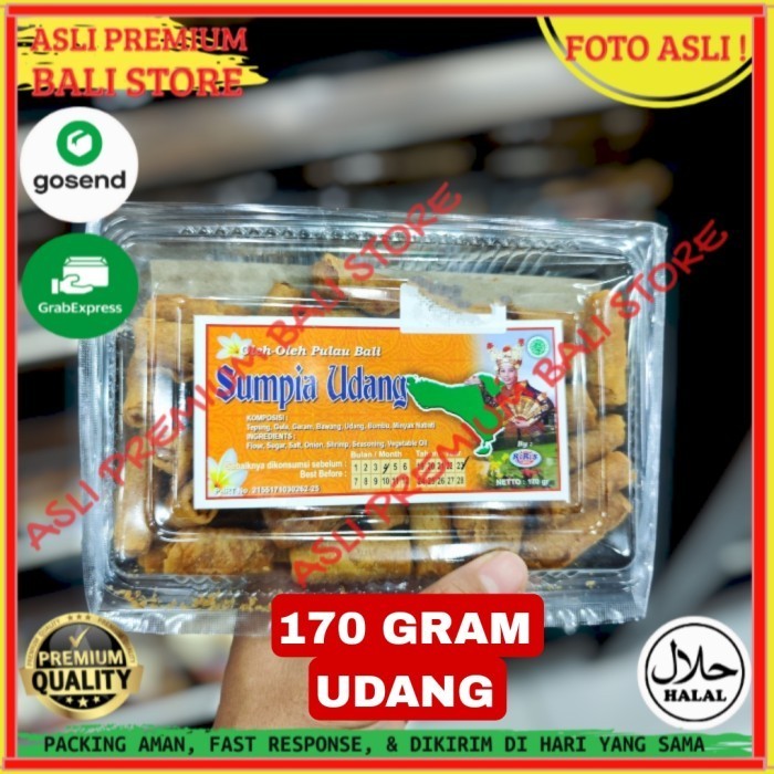 

OLEH OLEH MAKANAN CEMILAN CAMILAN SNACK KULINER KHAS ASLI ORI ORIGINAL BALI KERIPIK KRIPIK PRAWN LUMPIA ROLLS UDANG 170 GRAM GR