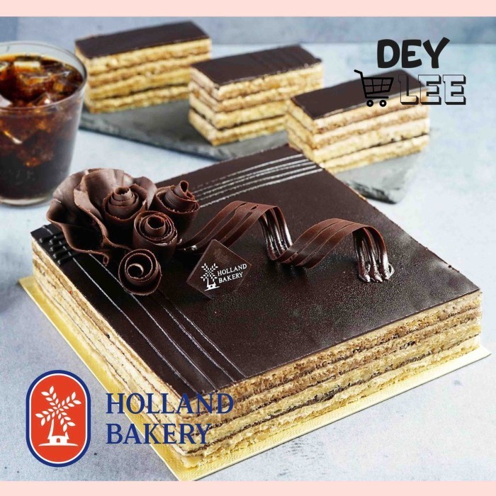 

HOLLAND BAKERY Opera Cake Persegi Kue Ulang Tahun Birthday Bandung