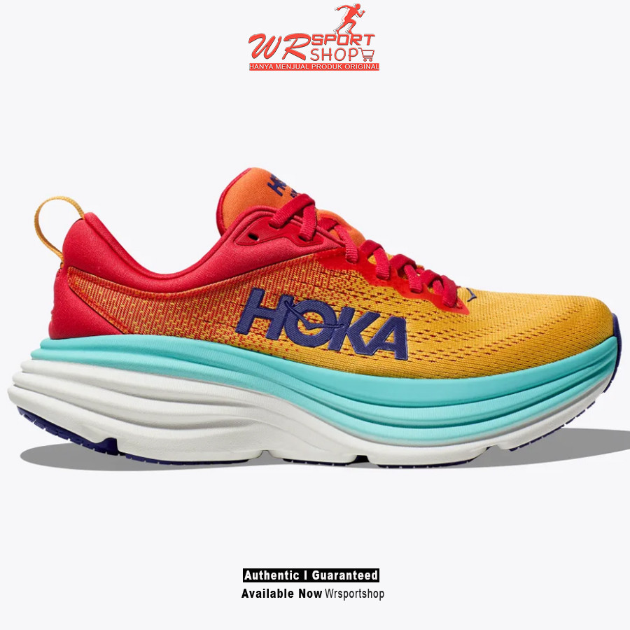 Sepatu Lari Pria Hoka Bondi 8 Cerise Cloudless ORIGINAL