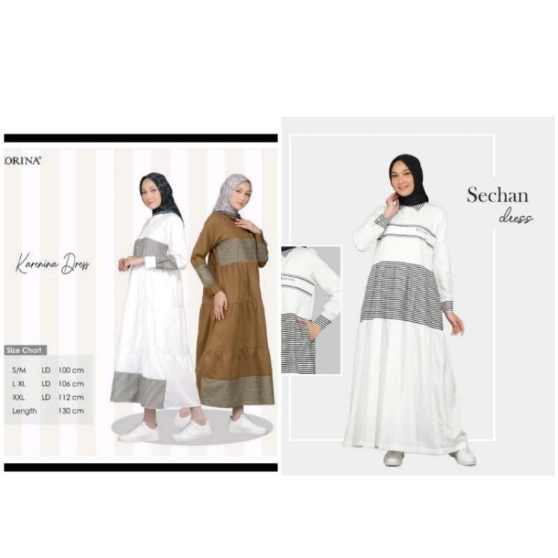 newpromoterbatas Sechan Dres korina original,Karenina Dres korina original,midi dres korina,Hijab Ko
