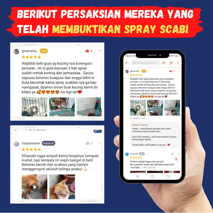 NEW ✨ - Obat Scabies Jamur Kutu Gatal Kudis Koreng Bulu Rontok Kucing Kelinci