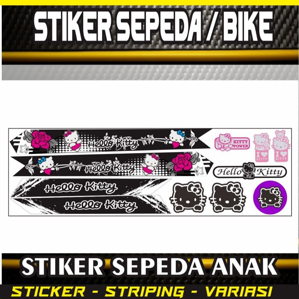 COD / STIKER SEPEDA STRIPING MOTIF KARTUN / STIKER BMX SEPEDA ANAK MOTIF SIMPLE STIKER