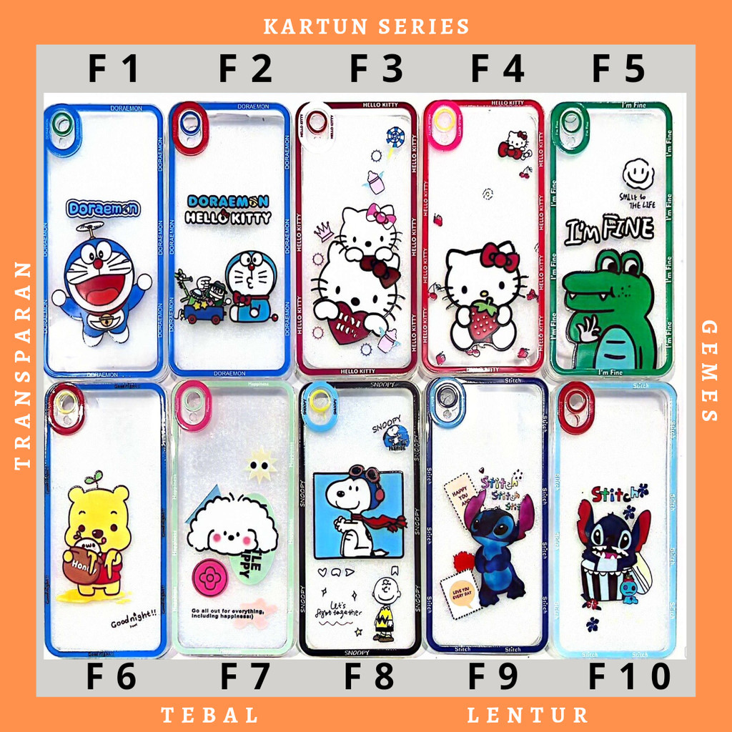 Softcase Karakter Casing Redmi 10C Case Kode F