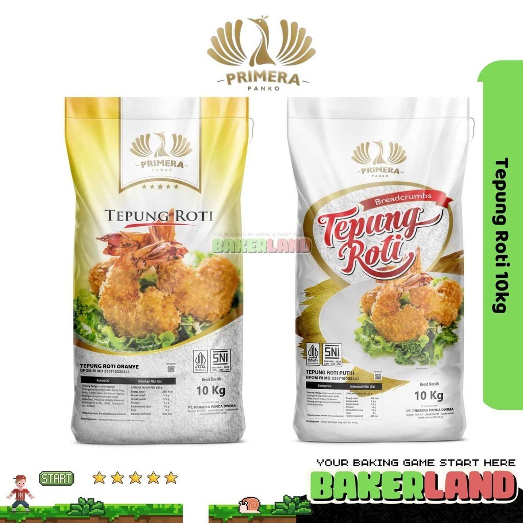 Tepung Roti Primera 10kg / Tepung Roti / Tepung Panir / Tepung Roti Putih / Tepung Panir 10kg / Tepu