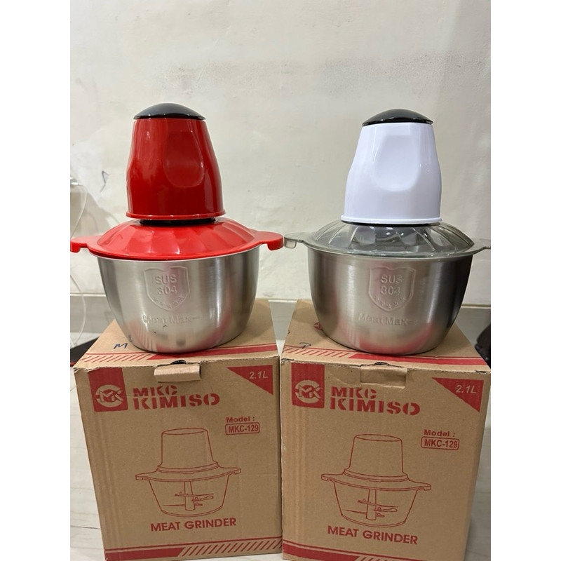 Chopper Blender Brain Power MKC-129 Elektrik Tahan Karat Multifungsi 2L mangkok stainless