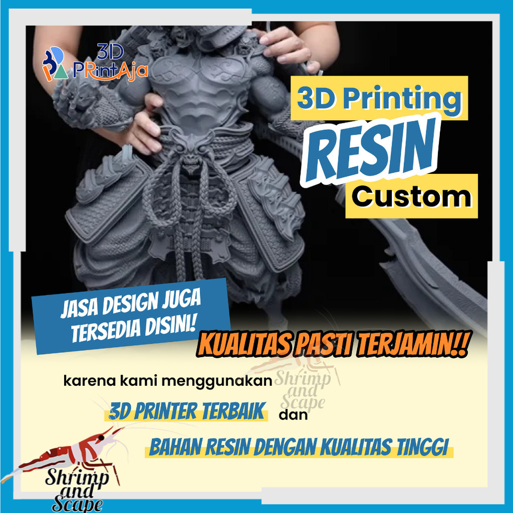 Jasa 3D Resin SLA Print Cetak Custom 3 Dimensi Printing Figure Design
