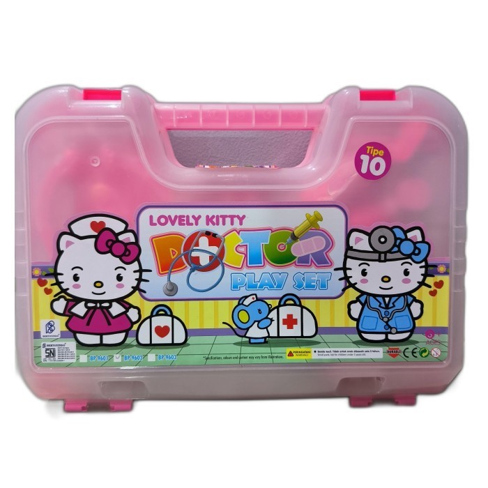 mainan dokter box kotak alat dokter dokteran hello kitty