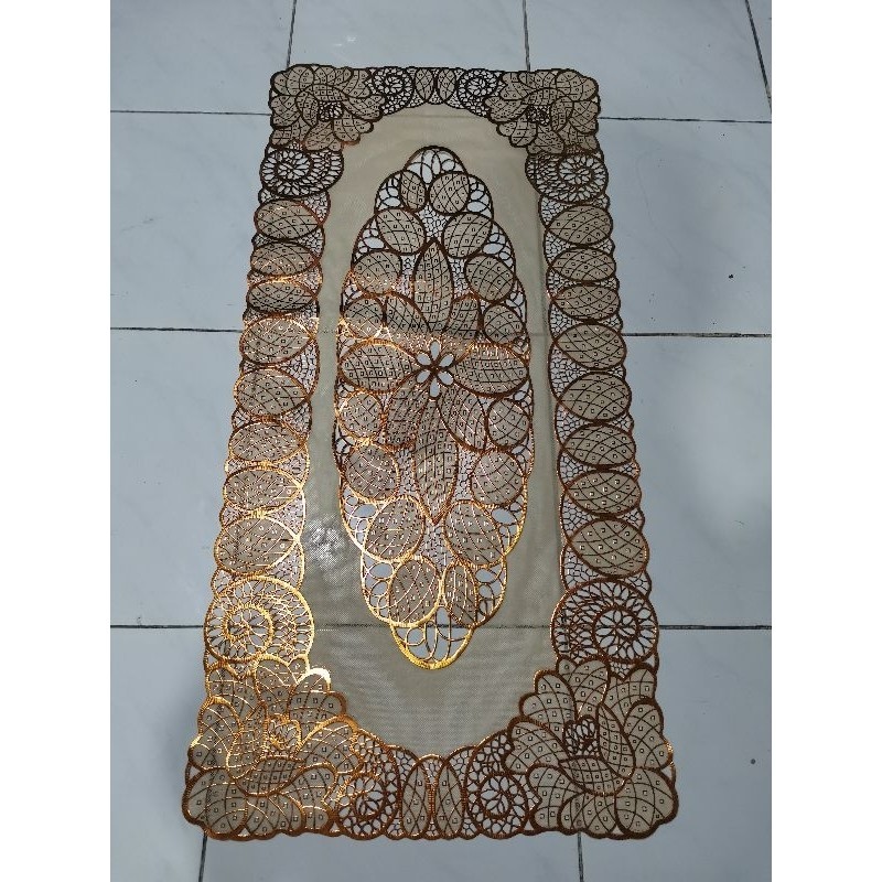 ⭐️JOERAGAN LAPAK⭐️ taplak meja taplak hias taplak batik taplak Gold ( panjang ya)