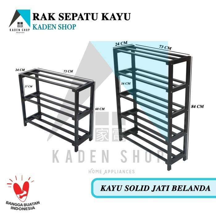 Rak Sepatu Kayu - Susun 3