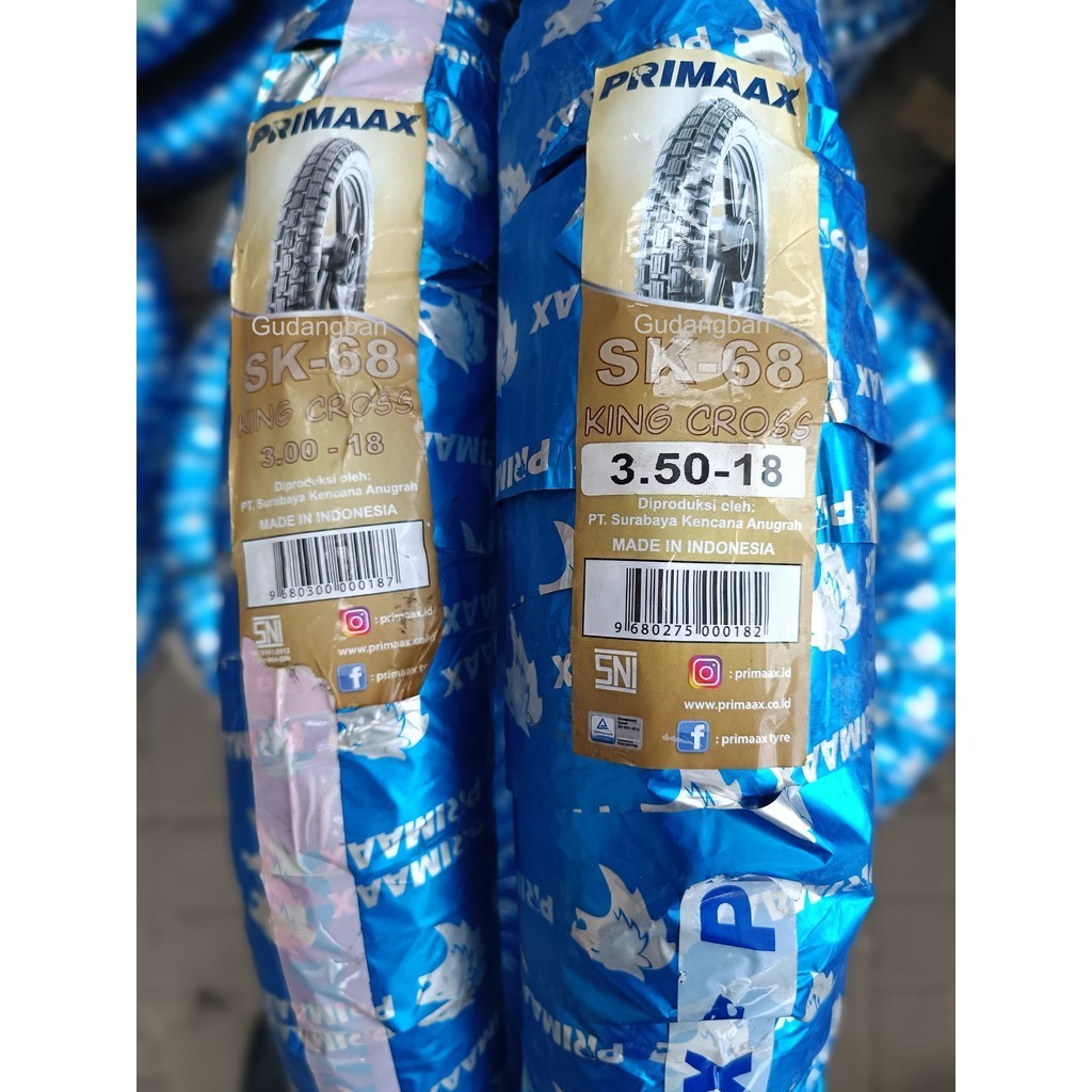 PAKET Primaax SK68 300 18 dan 350 18  King Cross Ban Motor Trail Tubetype Pacul Offroad Tahu RING 18