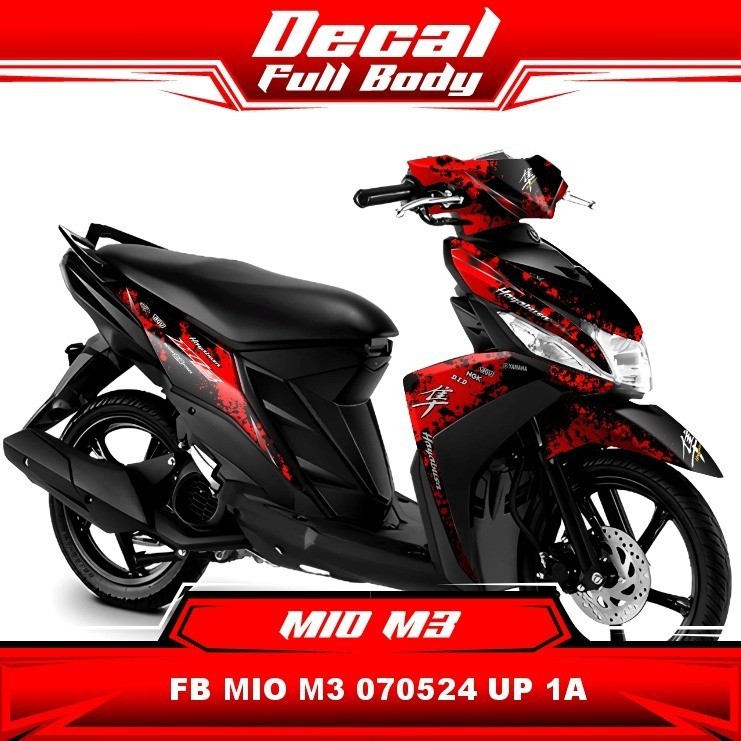 Stiker Sticker Decal Motor YAMAHA MIO M3 Full Body MERAH  070524 UP 01