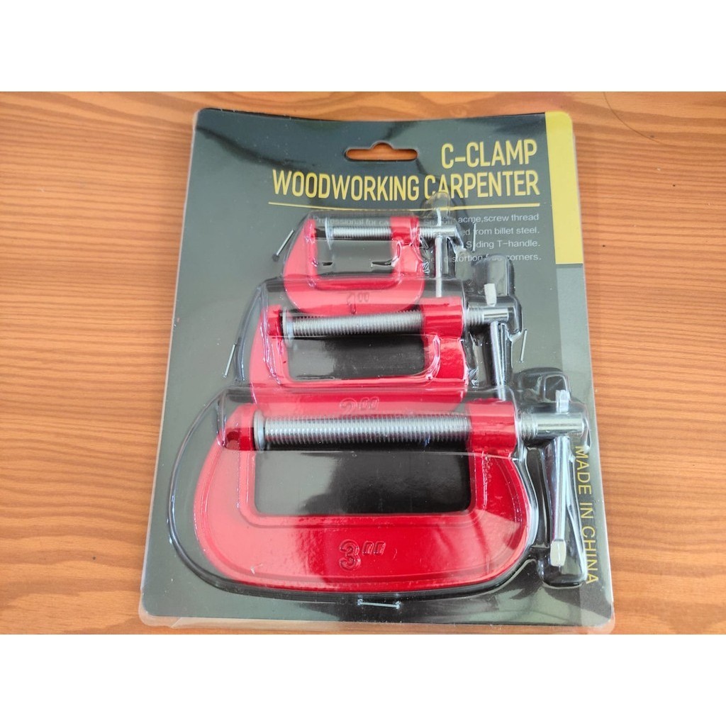 

BISA COD!! 3PCS Clamp SET - Clamp C - Clamp C Set - Alat Penjepit - C Clamp Set 1 2 3 Inch Penjepit Kayu Besi - Alat Jepit