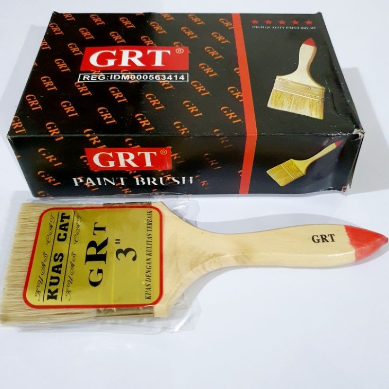 Kuas Cat Kayu Besi Tembok GRT 3 Inch Termurah