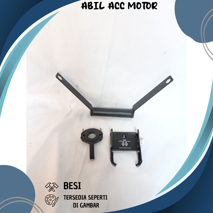 PAKET HOLDER HP BREKET BRACKET GPS HOLDER HP MOTOR CBR 150 COVER STANG HOLDER LOGAM