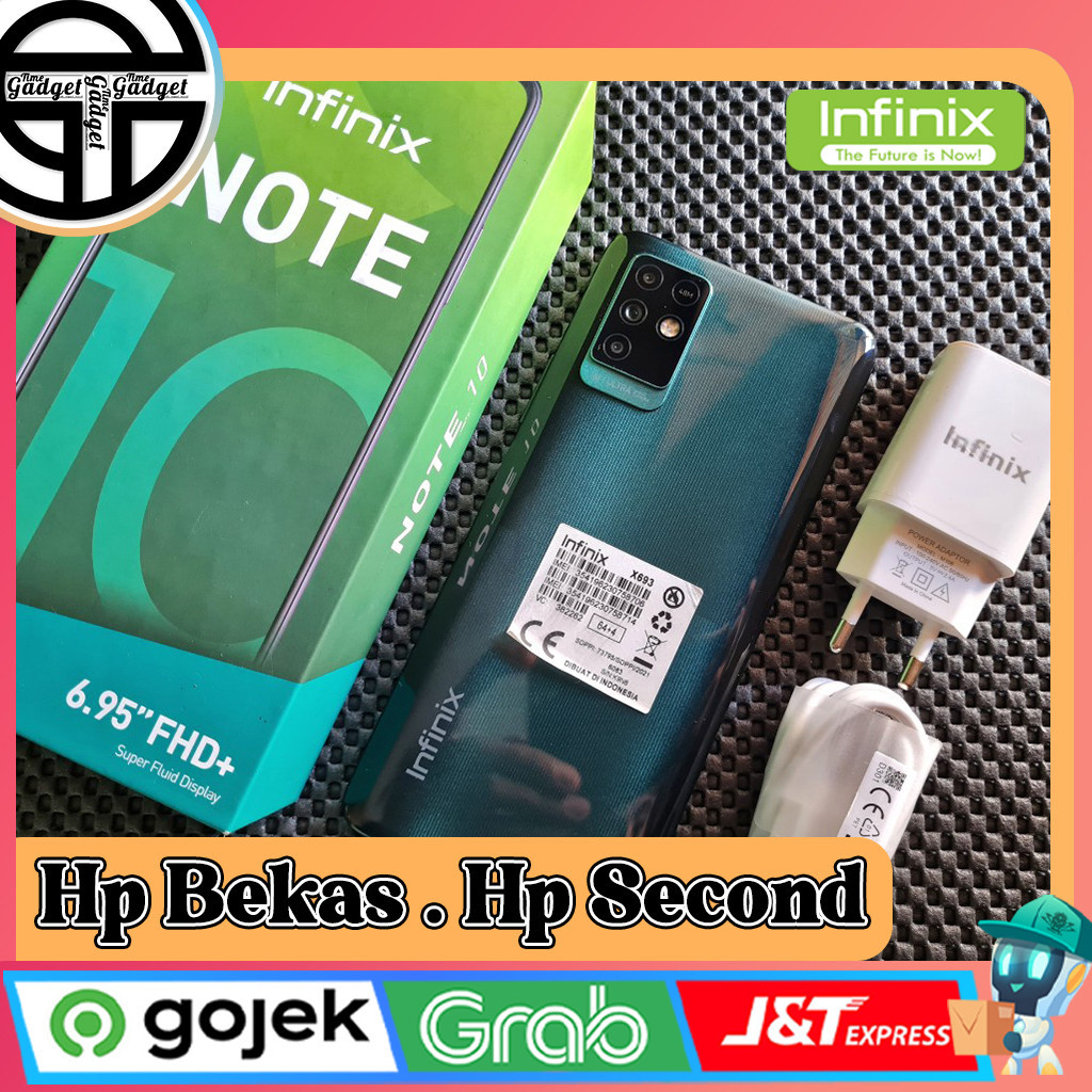 Infinix Note 10 Ram 4/64GB | Ram 6/128GB Second Original Resmi Indonesia