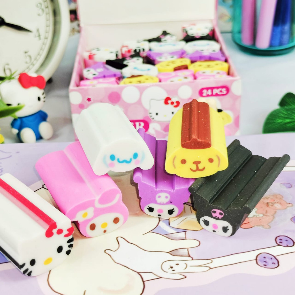 

Karet Penghapus SANRIO Kuromi Pompompurin Cinnamoroll Mini / Eraser Stip Sanrio Termurah ready Alat Tulis Kekinian harga Terjangkau Premium Quality
