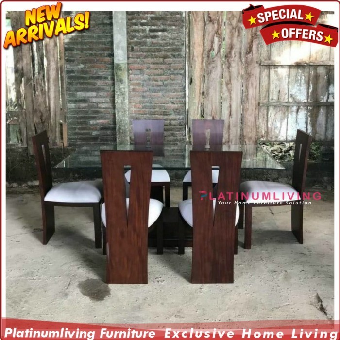 meja makan minimalis jati kursi 6 meja kursi makan jati