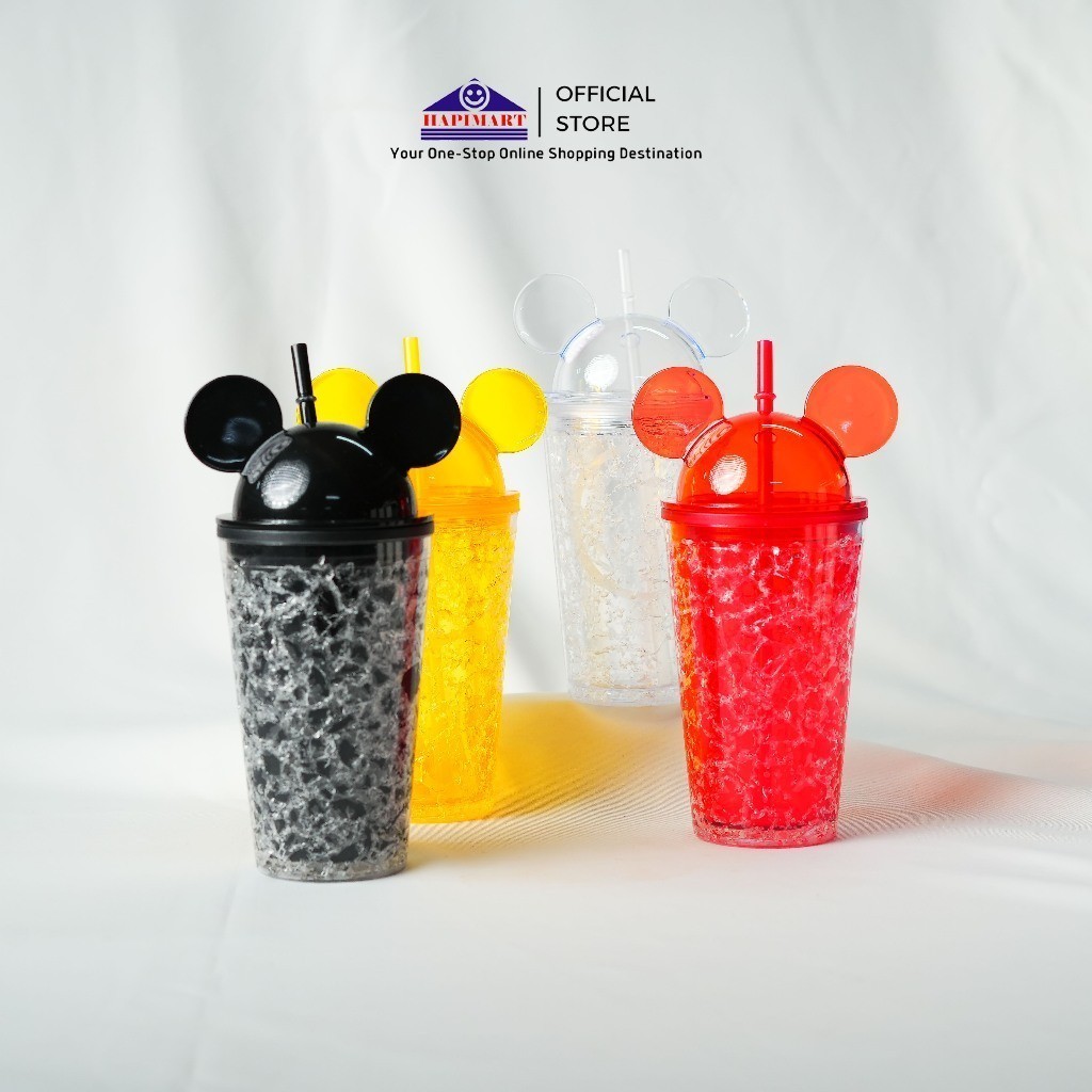 Sipper Glass Tumbler Gelas Minum Karakter Mickey Mouse BPA Free 450 ML/ Botol Minum Anak BPA Free / 
