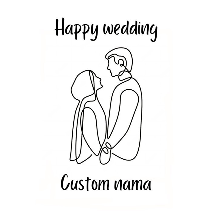 CUSTOM NAMA Lampu Akrilik Hadiah Wisuda/Gift Wedding/Graduation - Wedding