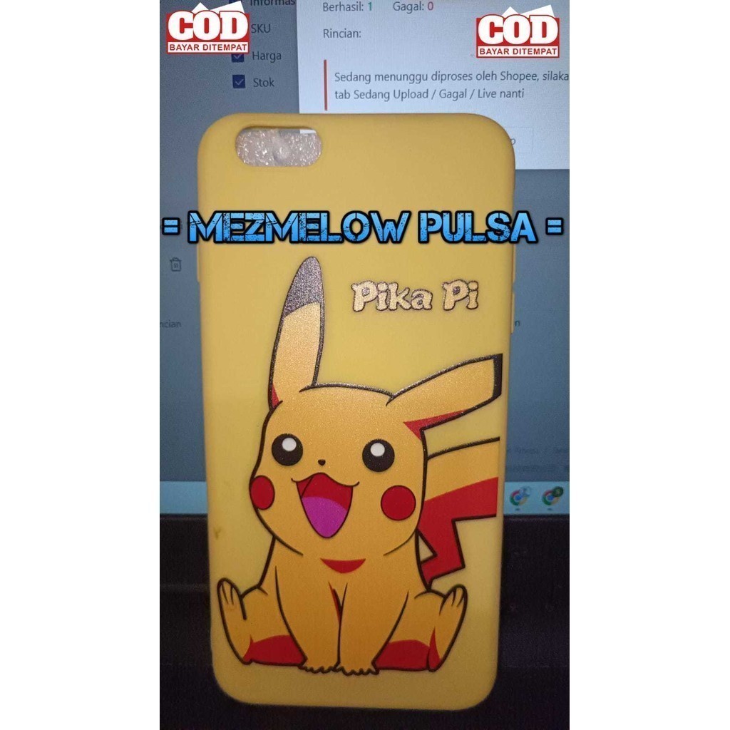 PIKA | Silicone Casing Kartun Lucu Caseng Softcase Case IPHONE 7 / IPHONE 8 BIASA / IPHONE SE 2020