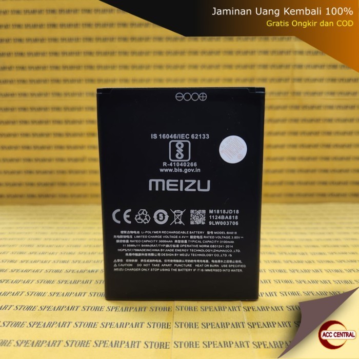 Original Baterai BA818 For Meizu C9 / C9 Pro - Battery Batre Batrai