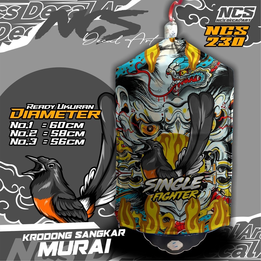 Kerodong MURAI BATU Motif Krodong SANGKAR murai batu Penutup sangkar Mengatasi OB Murai - NCS